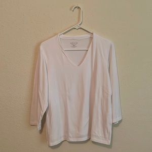 EUC Orvis Relaxed V-Neck Three-Quarter-Sleeved Perfect Tee, XL